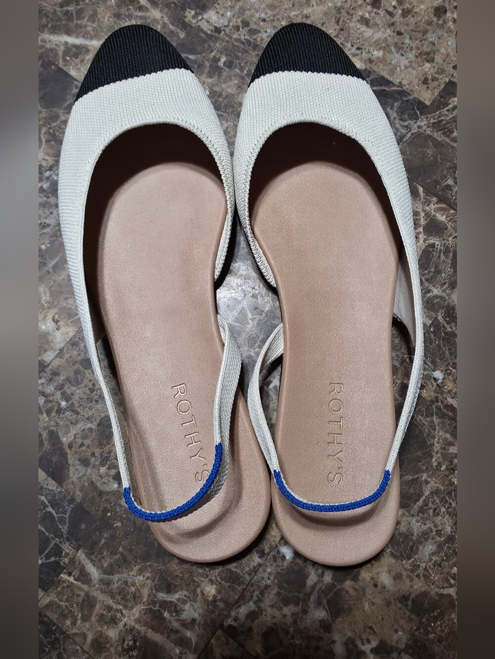 Rothy's Woman's Almond Slingback Conche Captoe Size 11 - Picture 3 of 6